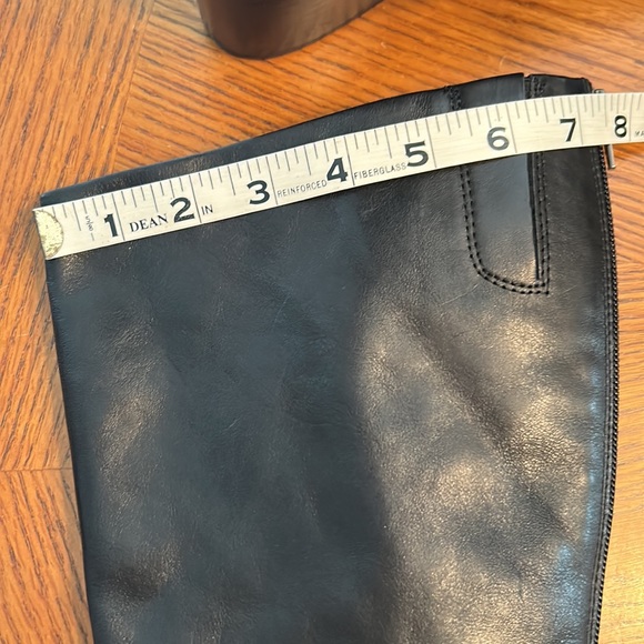 🆕BORN🍁Black LEATHER🖤Riding BOOTS Back Zipper 2” Heel Size 7M⭐️NEW with Tags - Picture 12 of 13